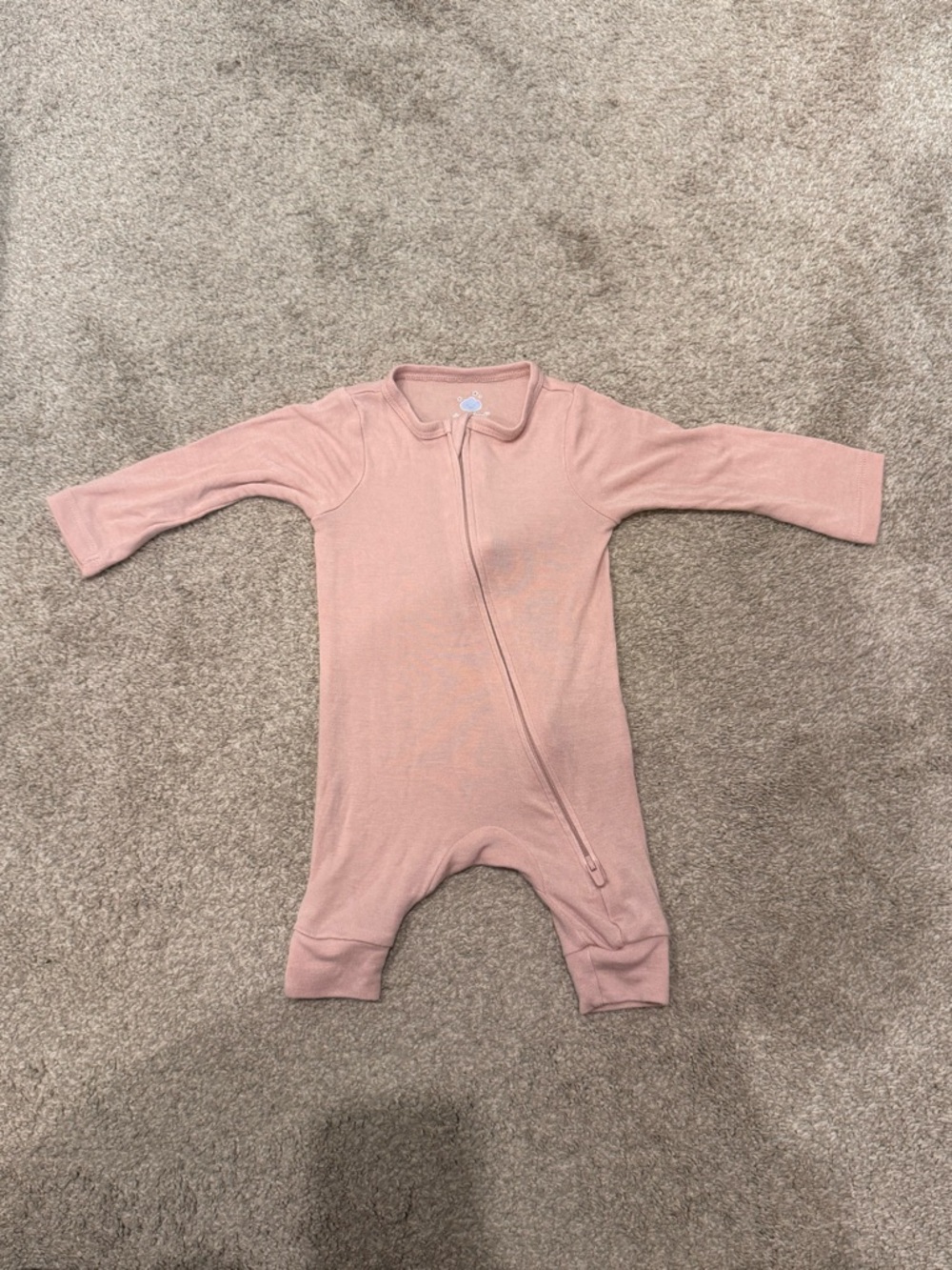 cloud island Dusty Rose Zip-Front One-Piece Bodysuit